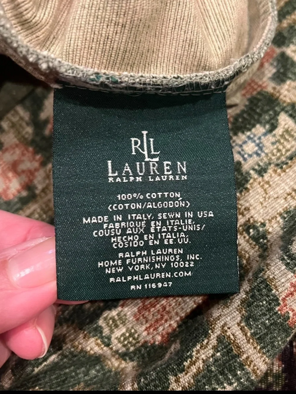 Ralph Lauren Rutherford Park Tapestry Rug Duvet and Euro Shams set